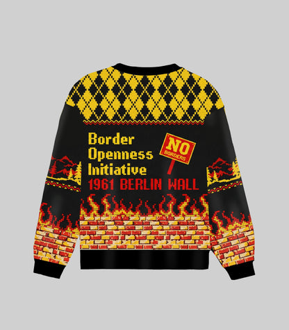 Border Openness Initiative 1961 Berlin Wall Ugly Christmas Sweater