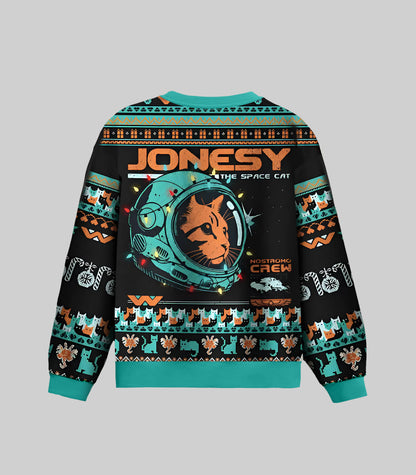 Jonesy The Space Cat Ugly Christmas Sweater