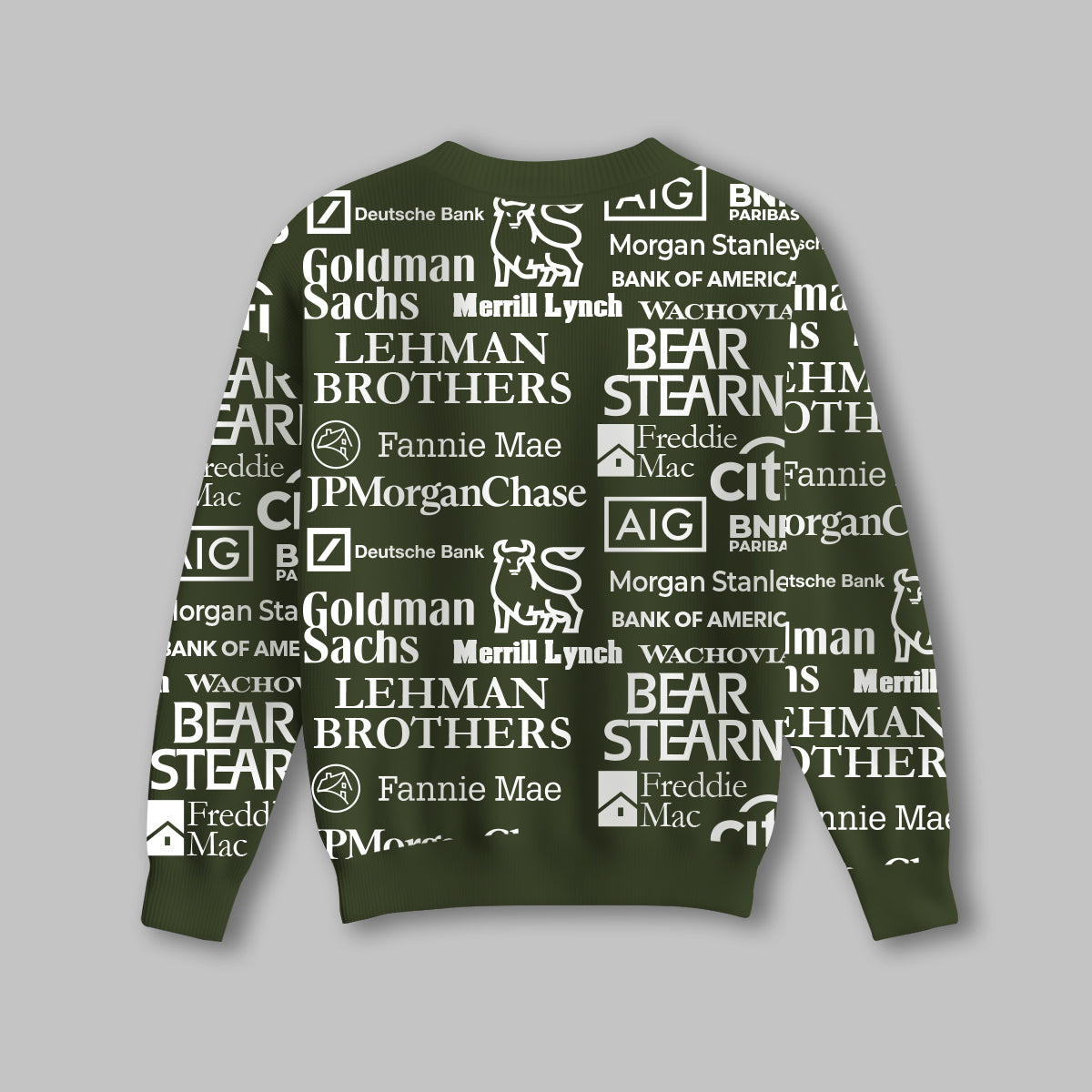 2008 Financial Crisis Knitted Cardigan Shirt