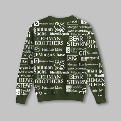 2008 Financial Crisis Knitted Cardigan Shirt