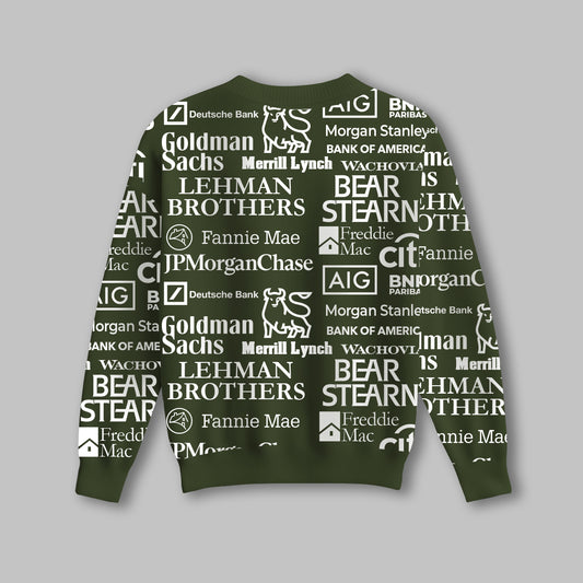 2008 Financial Crisis Knitted Cardigan Shirt