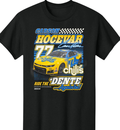 Carson Hocevar Spire Motorsports 77 Chili's Dente Again'te Shirt