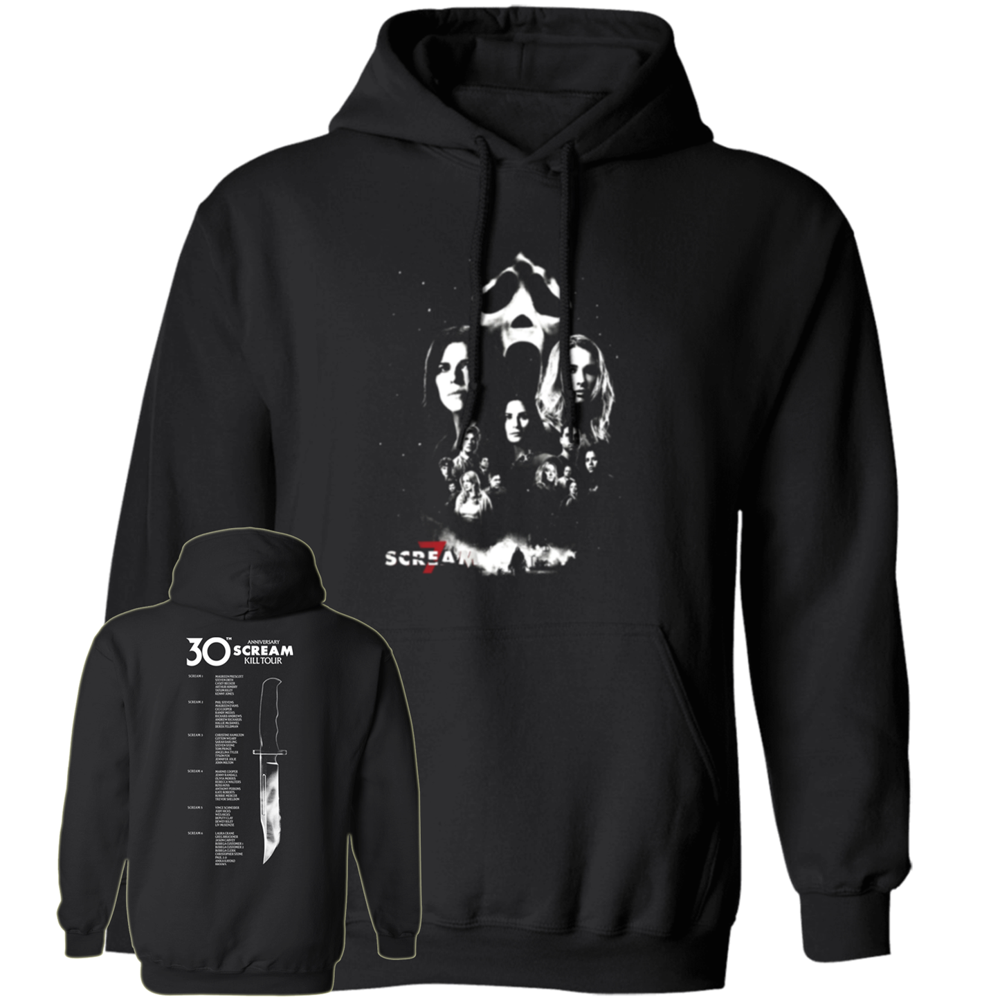 [Front + Back] Scream 7 30th Anniversary Of Scream Kill Tour Shirt