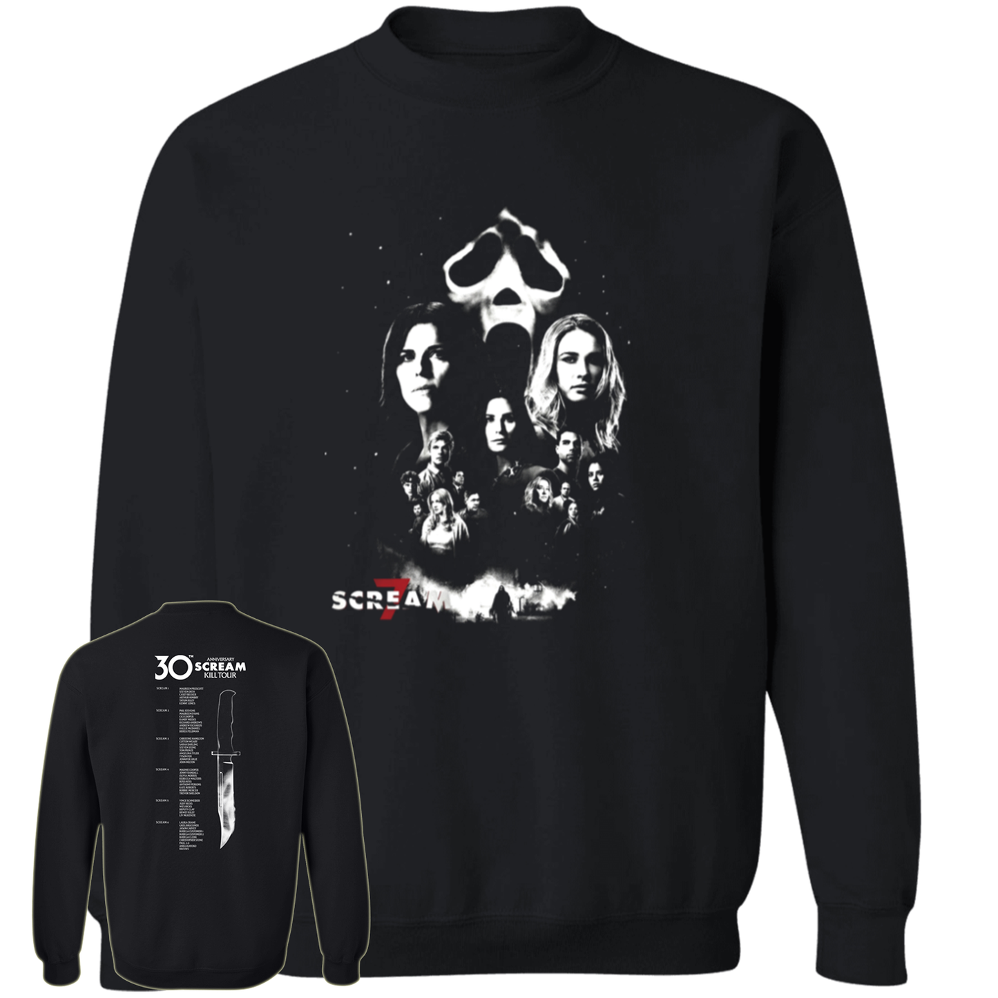 [Front + Back] Scream 7 30th Anniversary Of Scream Kill Tour Shirt