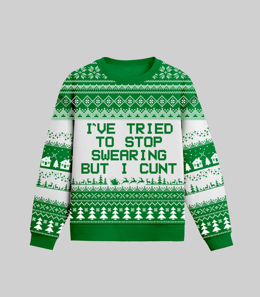 I've Tried To Stop Swearing Ugly Christmas Sweater