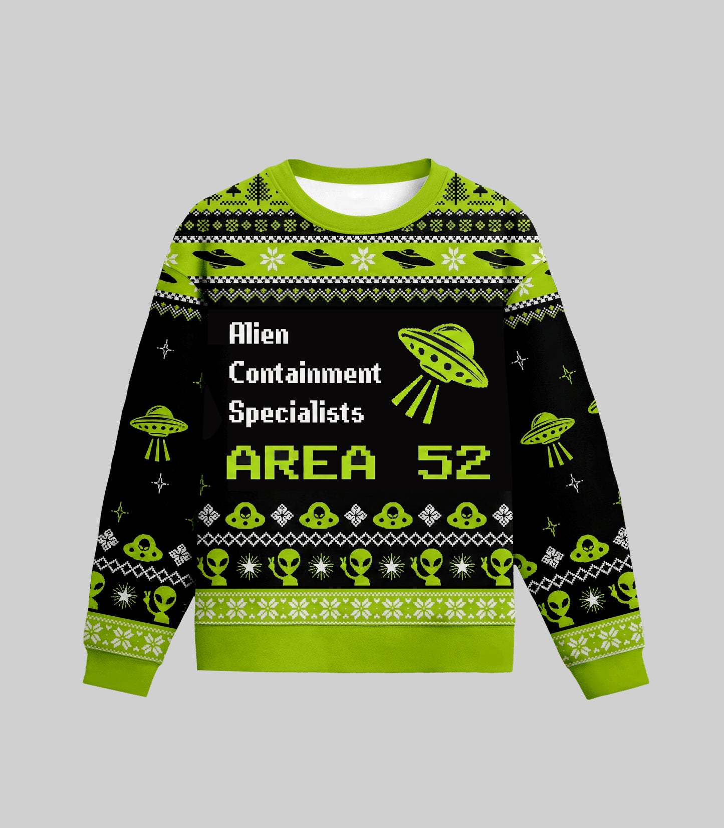 Alien Containment Specialist Area 52 Ugly Christmas Sweater