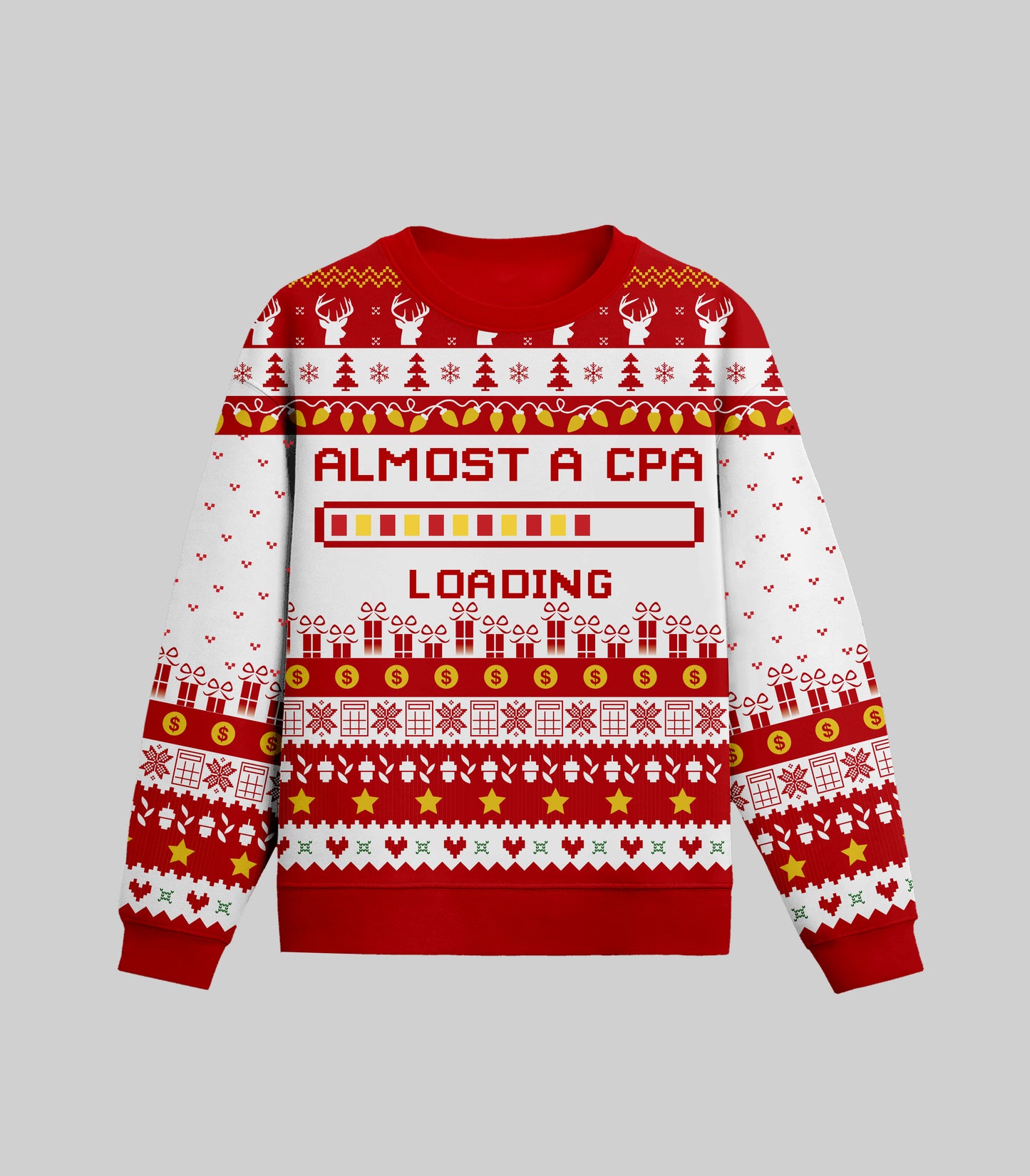 Almost A CPA Loading Ugly Christmas Sweater