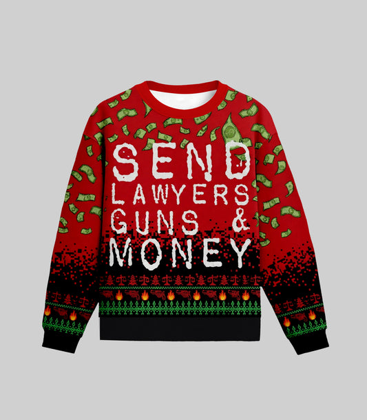Send Lawyers Guns And Money Ugly Christmas Sweater