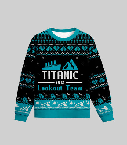 Titanic 1912 Look Out Team Ugly Christmas Sweater
